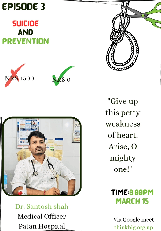 In Episode 3, Dr. Santosh Shah addresses suicide and its prevention, discussing risk factors, warning signs, underlying mental health conditions, and strategies for early intervention, support, and community-based prevention efforts.
